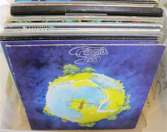 A collection of 40 mixed Prog/Rock LPs to include Genesis, Yes, Deep Purple etc All G+ to VG+